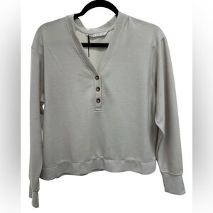 Free Fly Apparel Cream Button-Up Sweatshirt